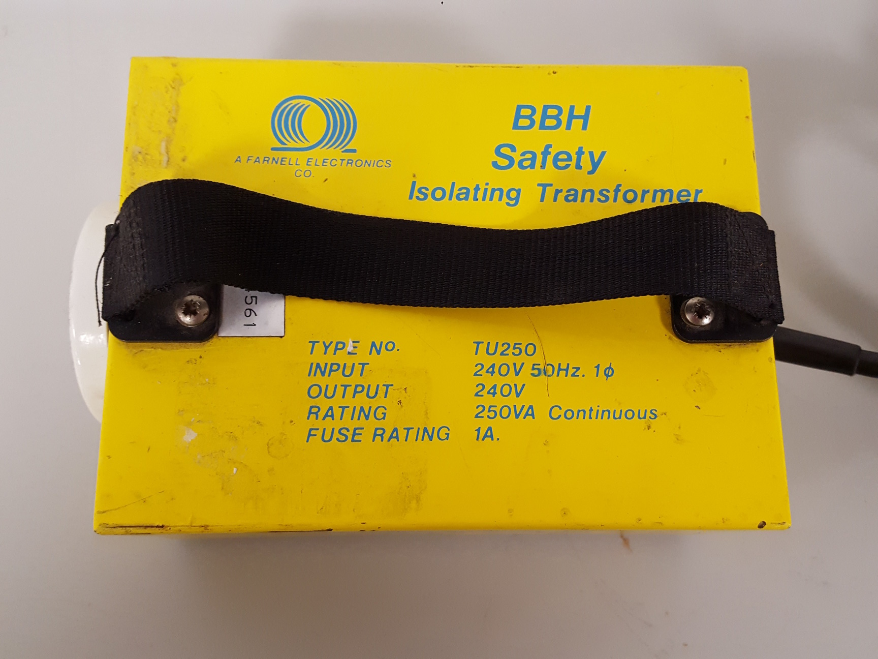 Image of BBH Safety Isolating Transformer Model TU250 Lab
