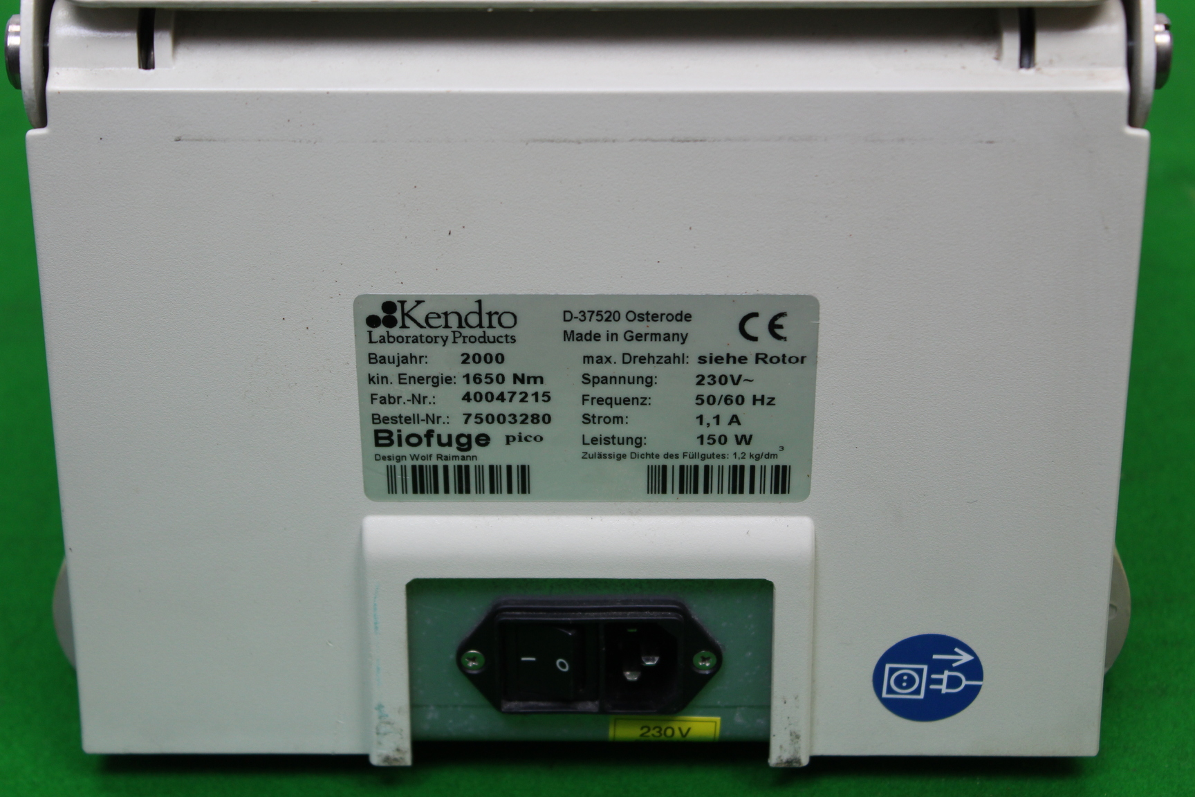 Image of Heraeus Biofuge Pico Benchtop Centrifuge Laboratory Lab Equipment  Spares/Repair