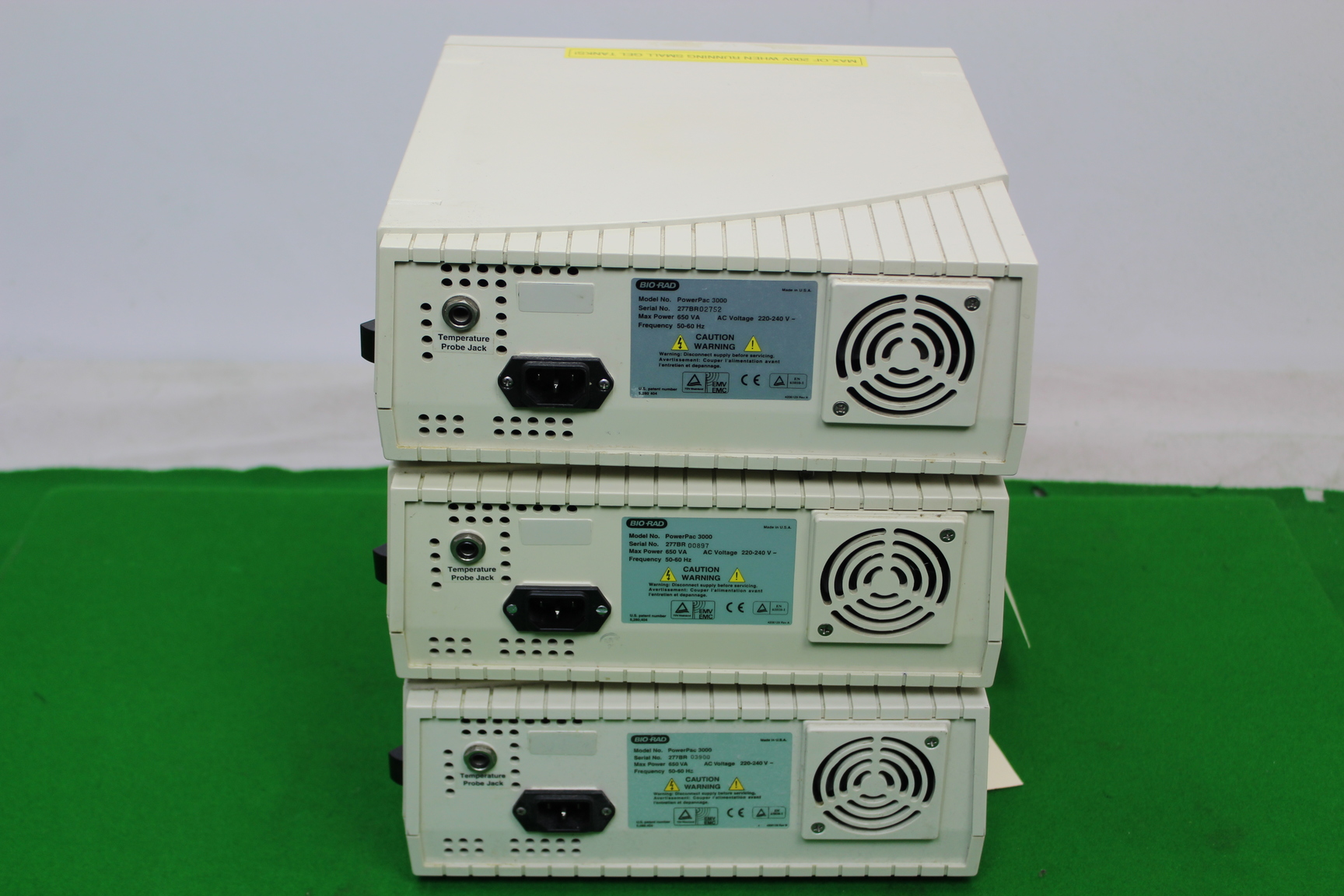 Image of Job Lot of 3 x Faulty Bio-Rad Power Pac 3000 Laboratory Lab Power Supplies for E