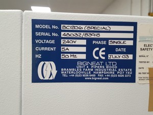 Thumbnail image of Bigneat Containment Chemcap BC1206 (Special) Powder Weighing Station Lab