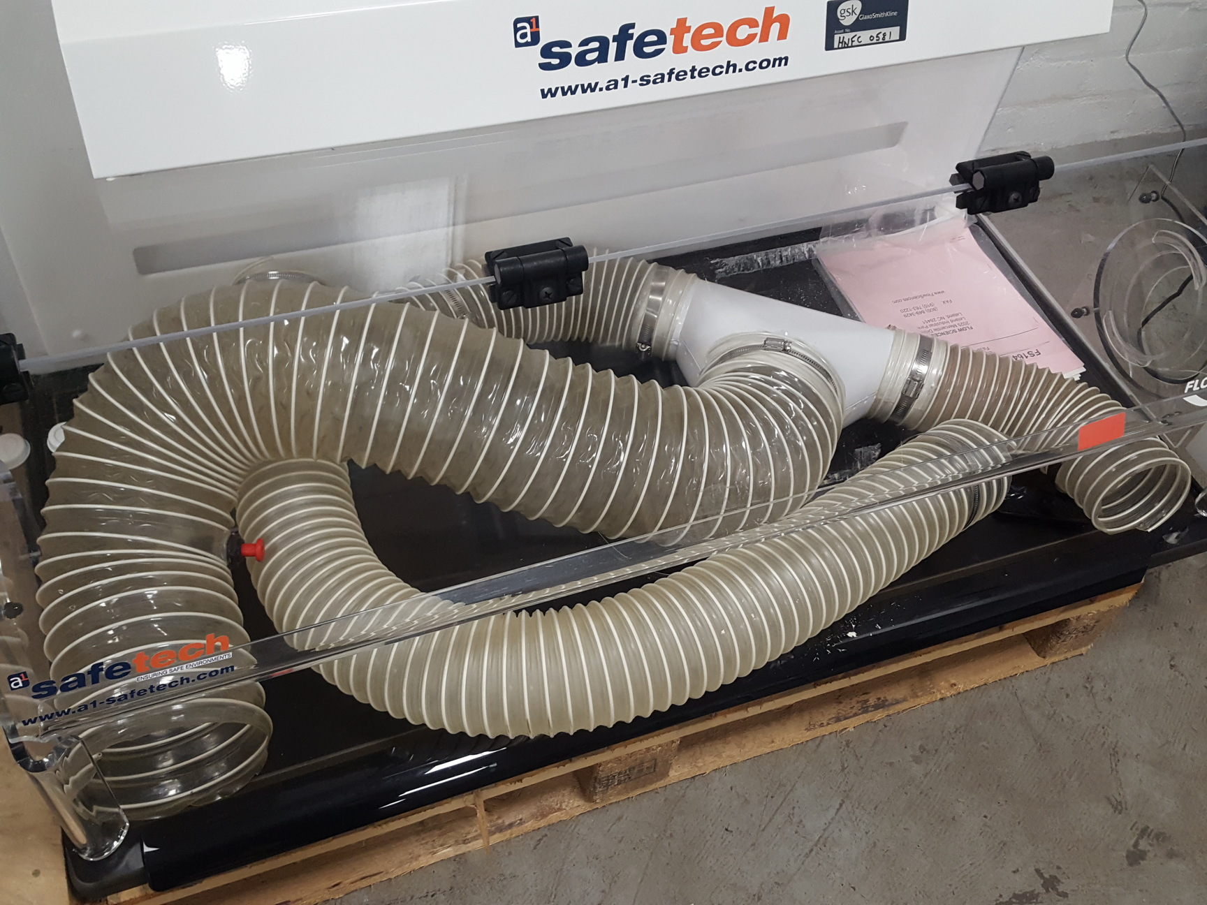 Image of Safetech Ducted Flow Hood Airflow FS2020 Flow Science Balance Enclosure FS1645