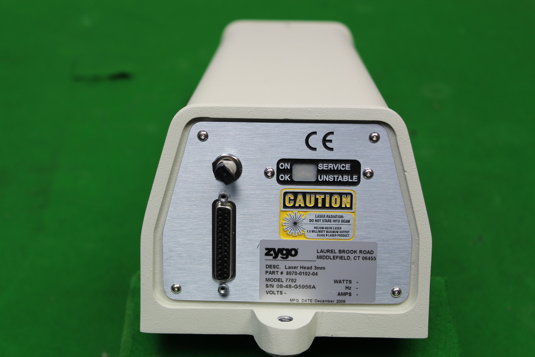 Image of ZYGO 7702 Acoustic Optic Modulated Laser Head 3mm needs new Lamp