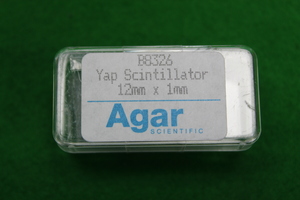 Thumbnail image of Agar Scientific Yap Scintillator B8326 12mm x 1mm New in Original Packaging SEM 