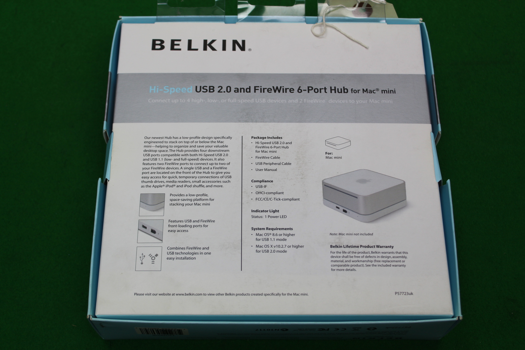 Image of Belkin USB 2.0 & Firewire 6-Port Hub For Mac Mini F5U507 New in Box