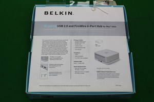 Thumbnail image of Belkin USB 2.0 & Firewire 6-Port Hub For Mac Mini F5U507 New in Box