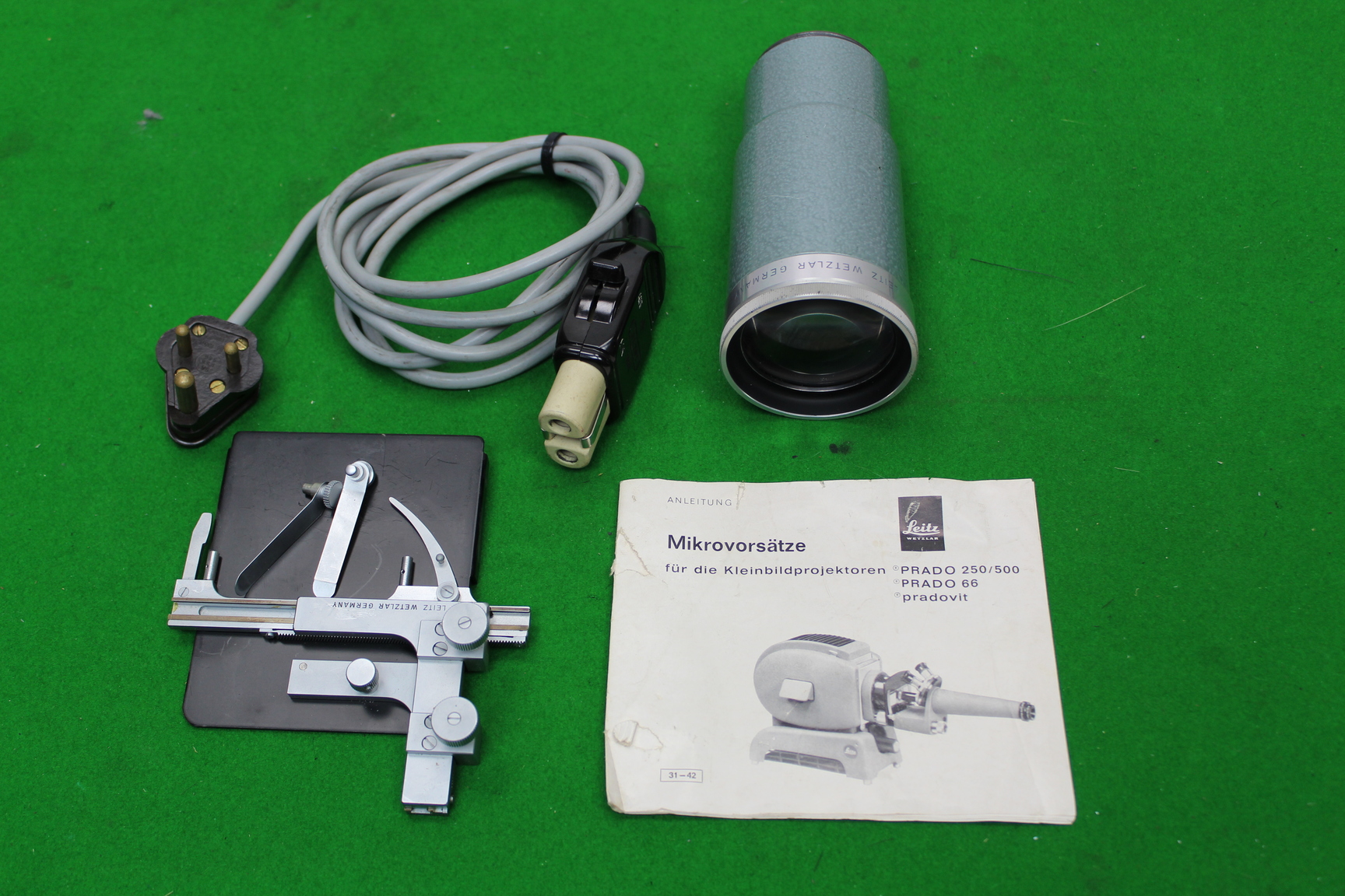 Image of Vintage Ernest Leitz Wetzlar Prado Slide Projector w/ Microscope Attachment, 3 O