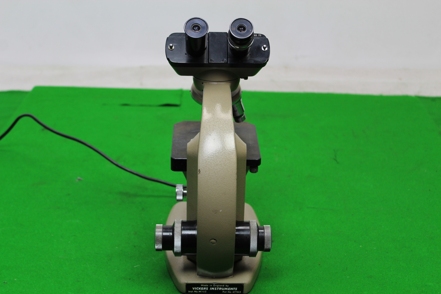 Image of Vickers Instruments Binocular Microscope M14/2 Patent no 877813, great working c