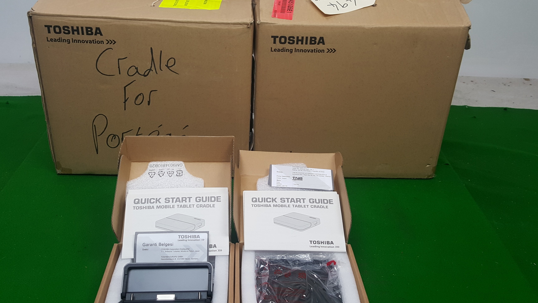 Image of Job Lot of 42 Brand New Toshiba PA5105E-1PRP Mobile Tablet Cradles Brand New in 