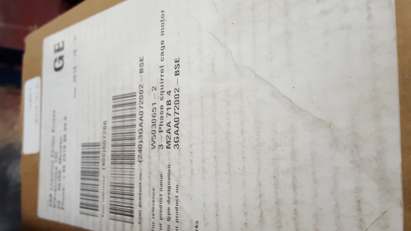 Image of Lot of 5 ABB Low Voltage General Purpose Motors MAA-071A-2 / MAA-071B-4 New