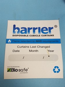 Thumbnail image of 5 x Harrier Disposable Cubical Hospital Medical Blue Curtains 