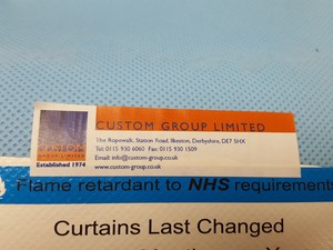 Thumbnail image of 5 x Harrier Disposable Cubical Hospital Medical Blue Curtains 