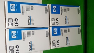 Thumbnail image of Lot of 4 Genuine HP Q5953A, Q5951A, Q5950A (2) Toner Cartridges for Laserjet 470