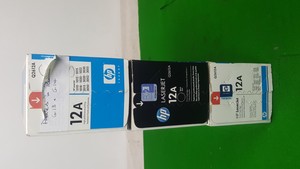 Thumbnail image of Lot of 3 x Genuine HP 12A Q2612A Black Toner Cartridges Factory Sealed for Laser