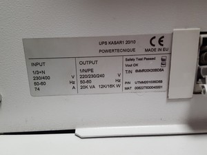 Thumbnail image of Powertechnique UPS Kasar1 20/10 20kVA Backup Battery 74A
