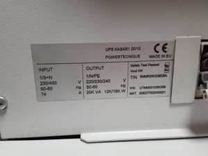 Thumbnail image of Powertechnique UPS Kasar1 20/10 20kVA Backup Battery 74A