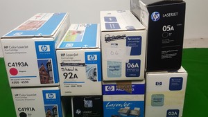 Thumbnail image of Job Lot of 8 Genuine HP Toners Cartridges CE505A C3903A C3906A C4092A C4191A C41