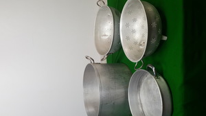 Thumbnail image of Job lot of Kitchen Catering Equipment 2 Large Sieves, 1 Round Cooking Pot 1 Shal
