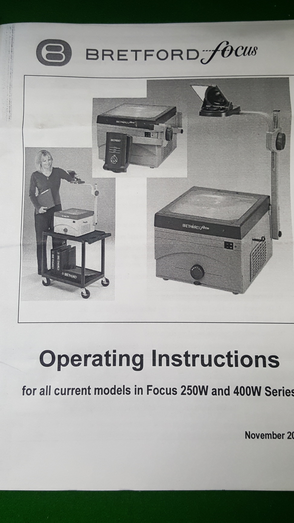 Image of Bretford Focus 400 YLS Overhead Projector Acetate OHP
