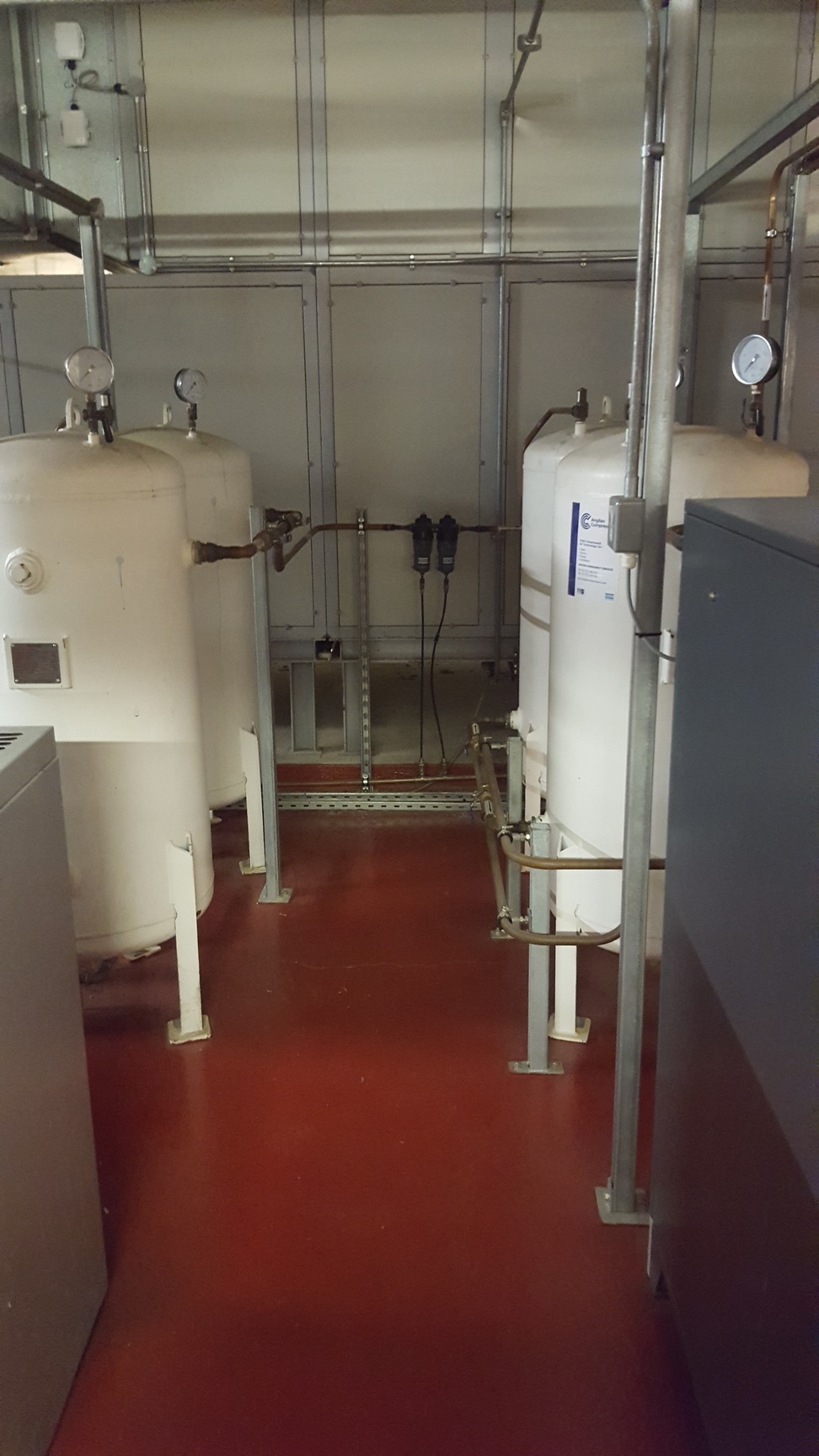 Image of Atlas Copco NG10 Nitrogen Generator + SF8FF Oil Air Compressor + 5 Tanks