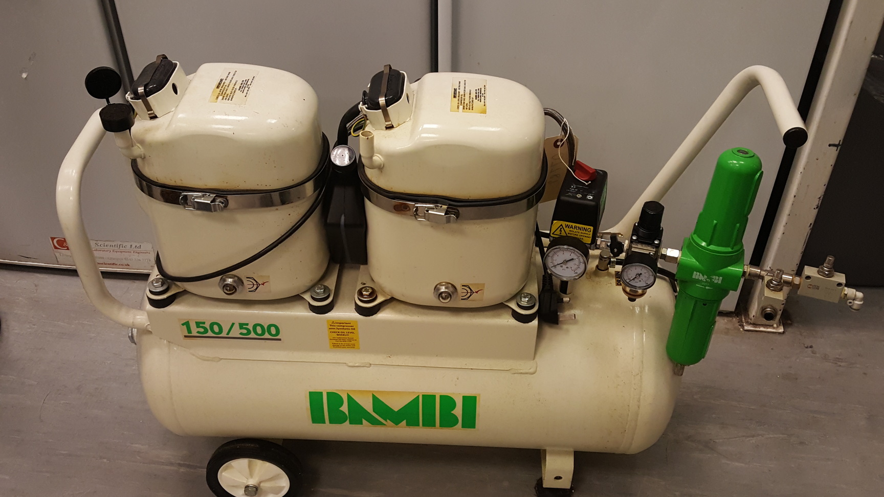 Image of Bambi MD 150/500 Silent Air Compressor 230v Lab Medical