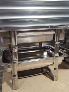 Thumbnail image of Set of 6 Stainless Steel Sunnex Chaffing Dishes Hot Food Buffet Catering 