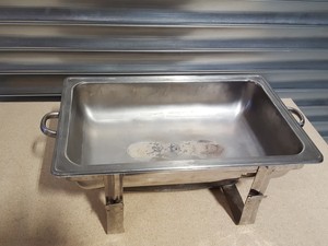 Thumbnail image of Set of 6 Stainless Steel Sunnex Chaffing Dishes Hot Food Buffet Catering 