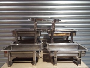 Thumbnail image of Set of 6 Stainless Steel Sunnex Chaffing Dishes Hot Food Buffet Catering 