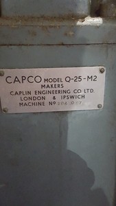Thumbnail image of Caplin Capco Q-25-M2 Model Makers Engineering Surface Grinder