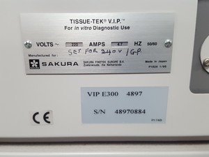 Thumbnail image of Sakura Tissue Tek VIP E-300 Tissue Embedding Processor Lab