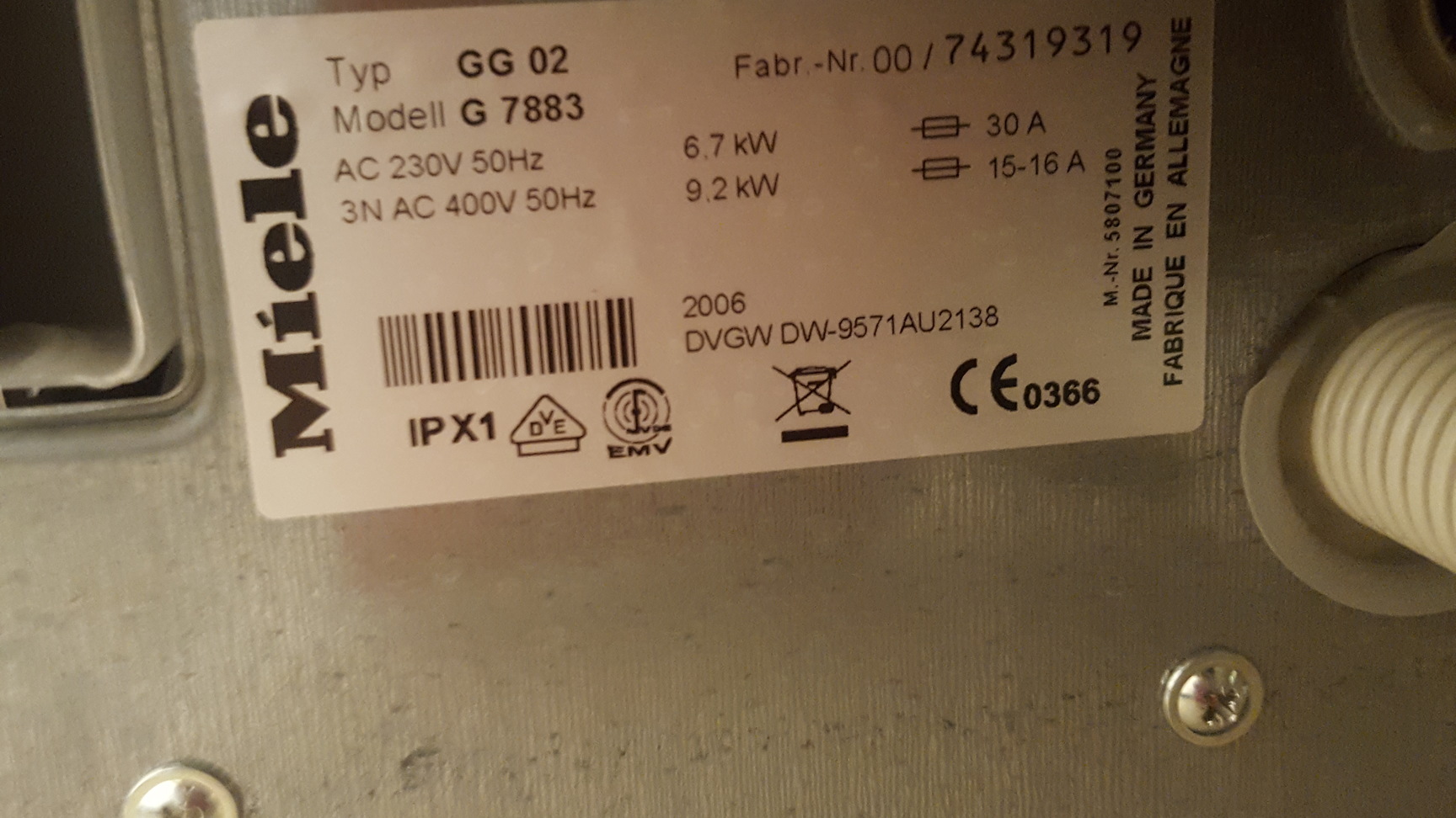 Image of Miele Laboratory Glassware Washer Lab Dishwasher G7883