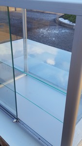 Thumbnail image of Superb Glass Display Cabinet on Wheels with Glass Shelves Large