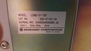 Thumbnail image of Shimadzu LCMS-IT-TOF Liquid Chromatograph Mass Spectrometer Lab