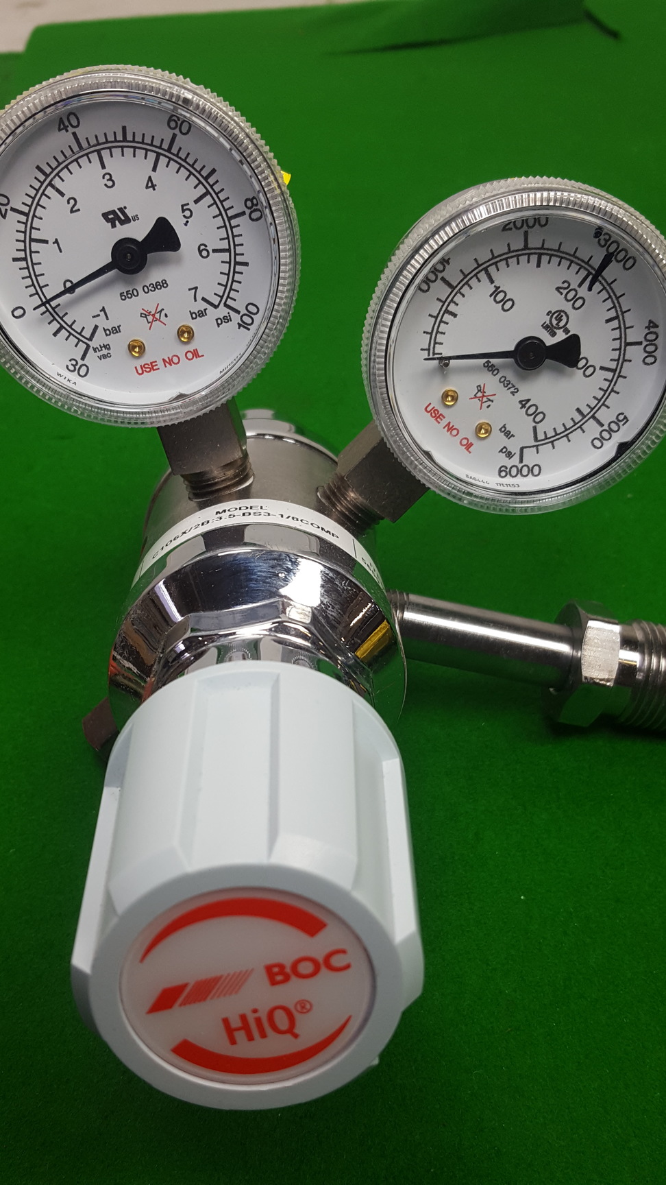 Image of Lot of 3 Pressure Gauges Norgren w/ Dominic Hunter Filter, BOC CO2, BOC HiQ, Lab