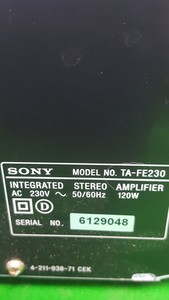Thumbnail image of Sony TA-FE230 Integrated Stereo Amplifier