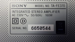 Thumbnail image of Sony TA-FE370 Integrated Stereo Amplifier