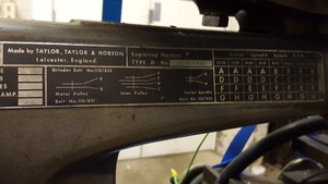Thumbnail image of Taylor Hobson Model D Engraving & Copying Machine Pantograph Engineering