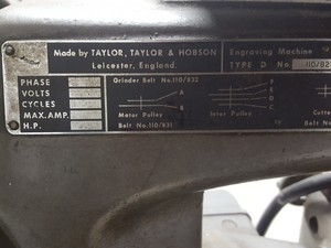 Thumbnail image of Taylor Hobson Model D Engraving & Copying Machine Pantograph Engineering
