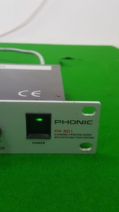 Thumbnail image of Phonic PM801 Single Rack Unit 8-Channel Mixer with Tone Control
