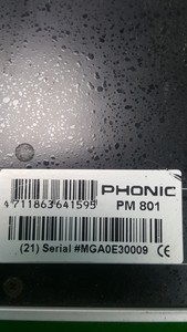 Thumbnail image of Phonic PM801 Single Rack Unit 8-Channel Mixer with Tone Control