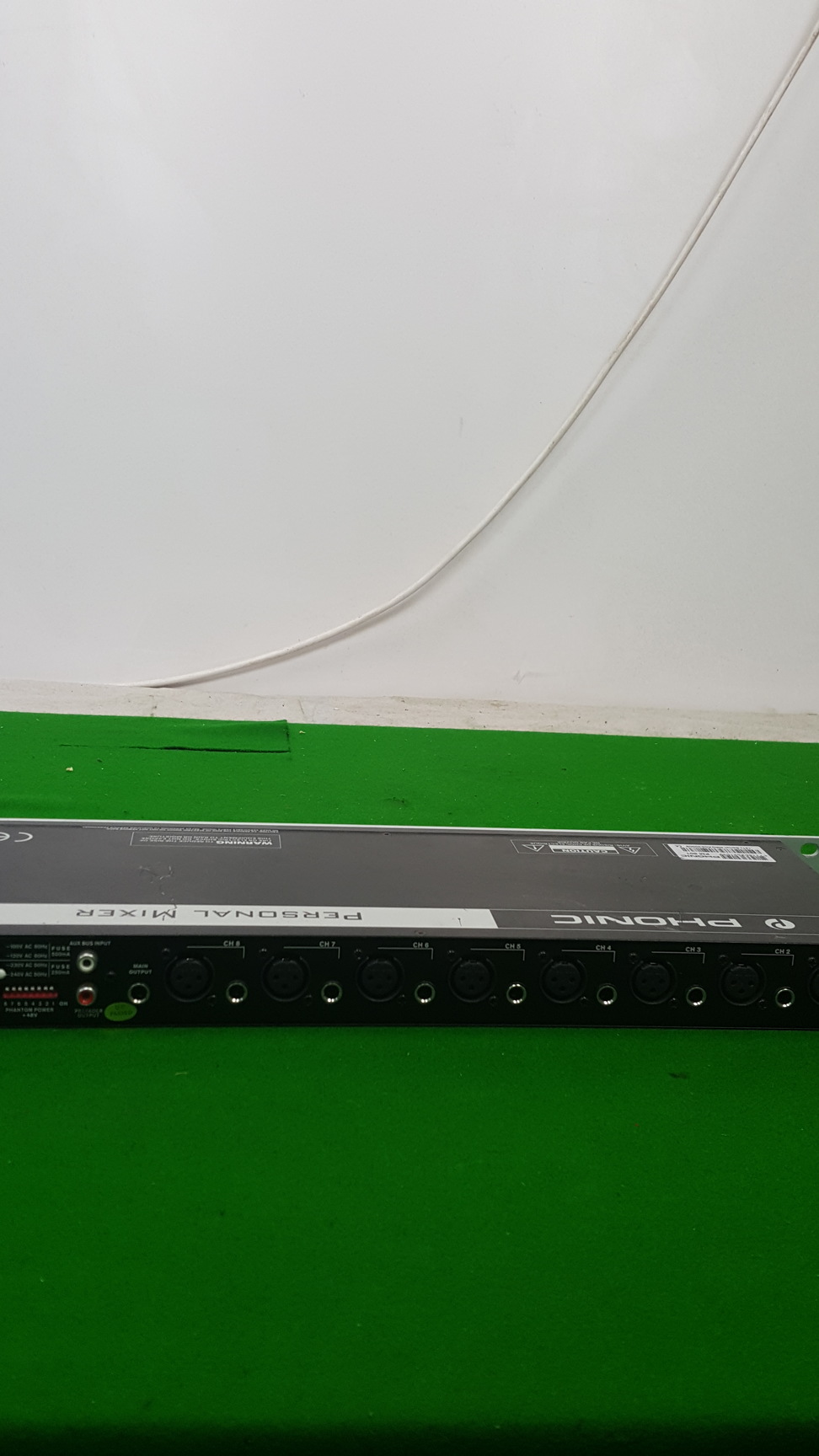 Image of Phonic PM801 Single Rack Unit 8-Channel Mixer with Tone Control