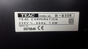 Thumbnail image of Teac W-600R Stereo Double Cassette Deck