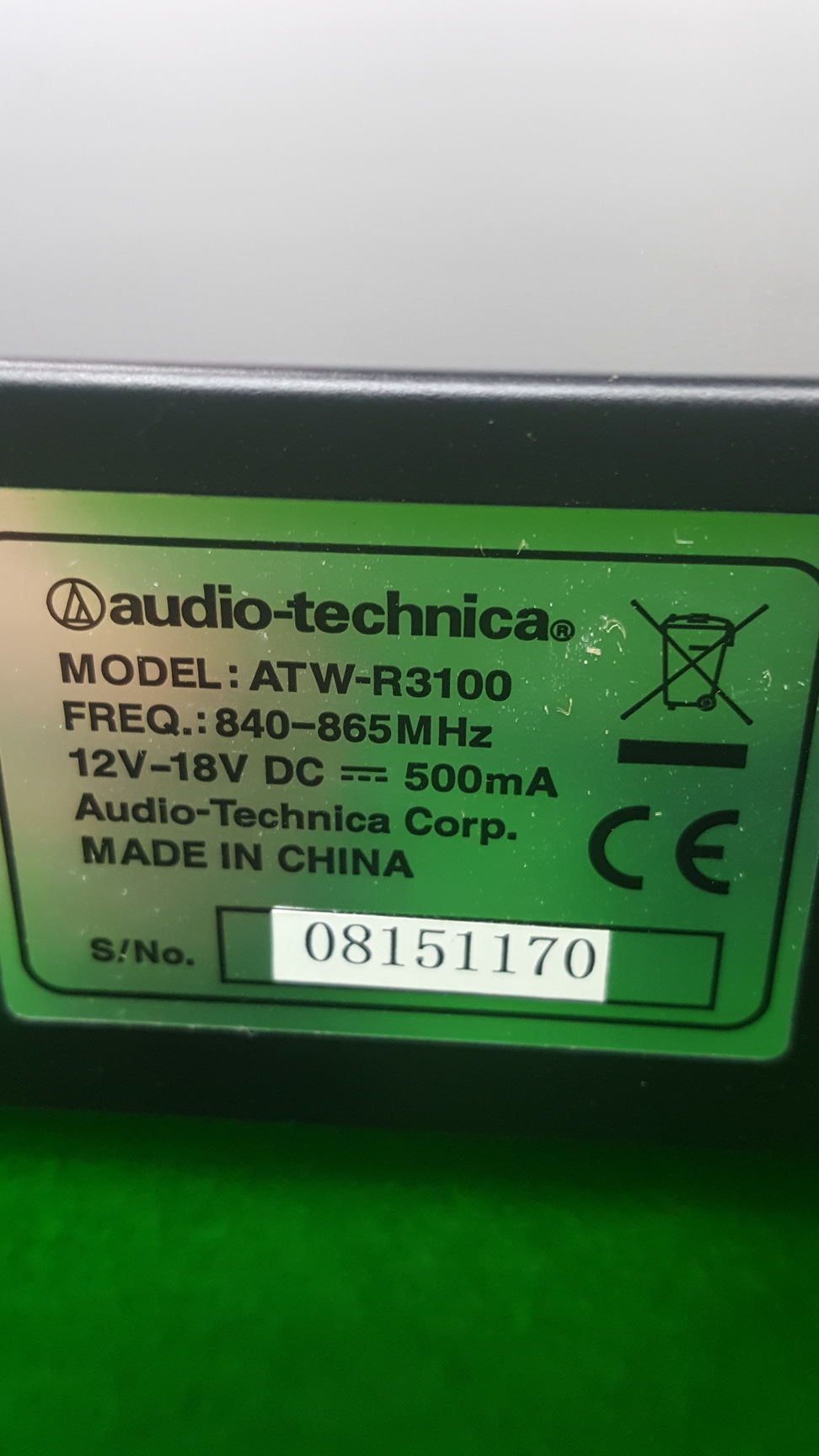 Image of Audio Technica ATW-R3100 Frequency-agile True Diversity UHF Receiver