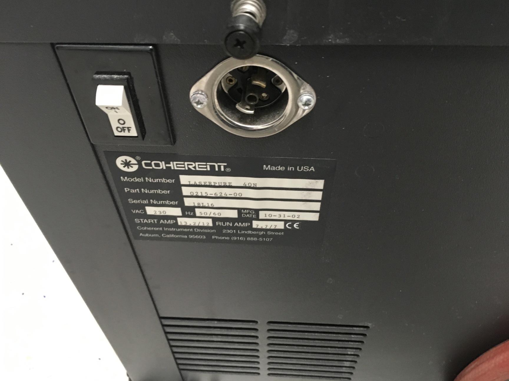 Image of Coherent Innova 90C with Laserpure 40N & I90C Controller Lab Laser System