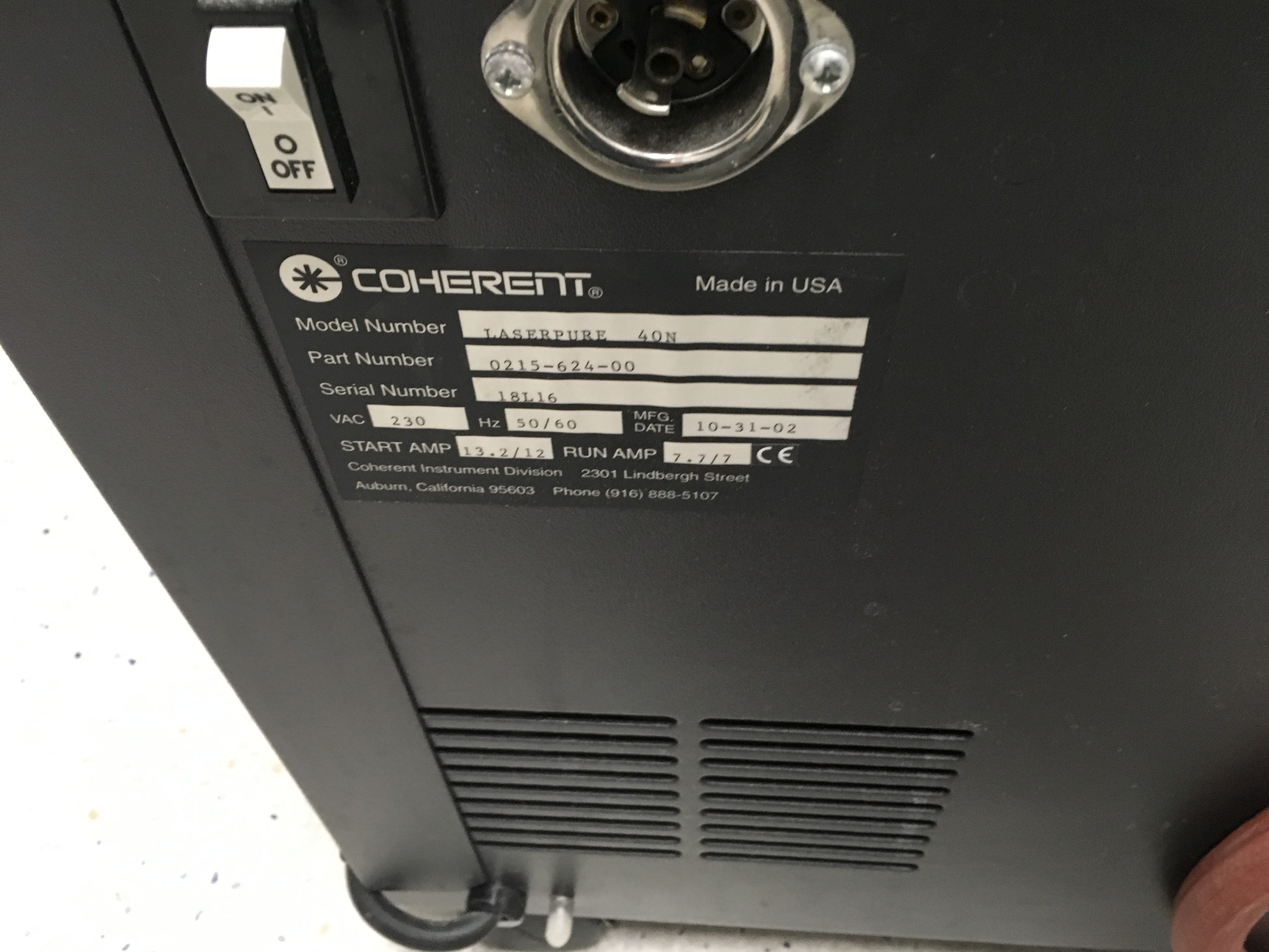 Image of Coherent Innova 90C with Laserpure 40N & I90C Controller Lab Laser System