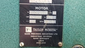Thumbnail image of Taylor Hobson Disc Grinder Engineering Unit