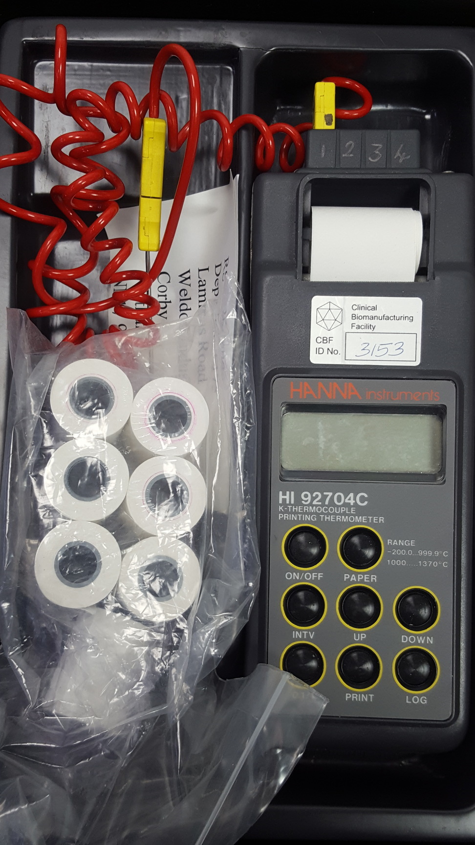Image of Hanna Instruments 92704C Hi pH Meter K-Type Thermometer