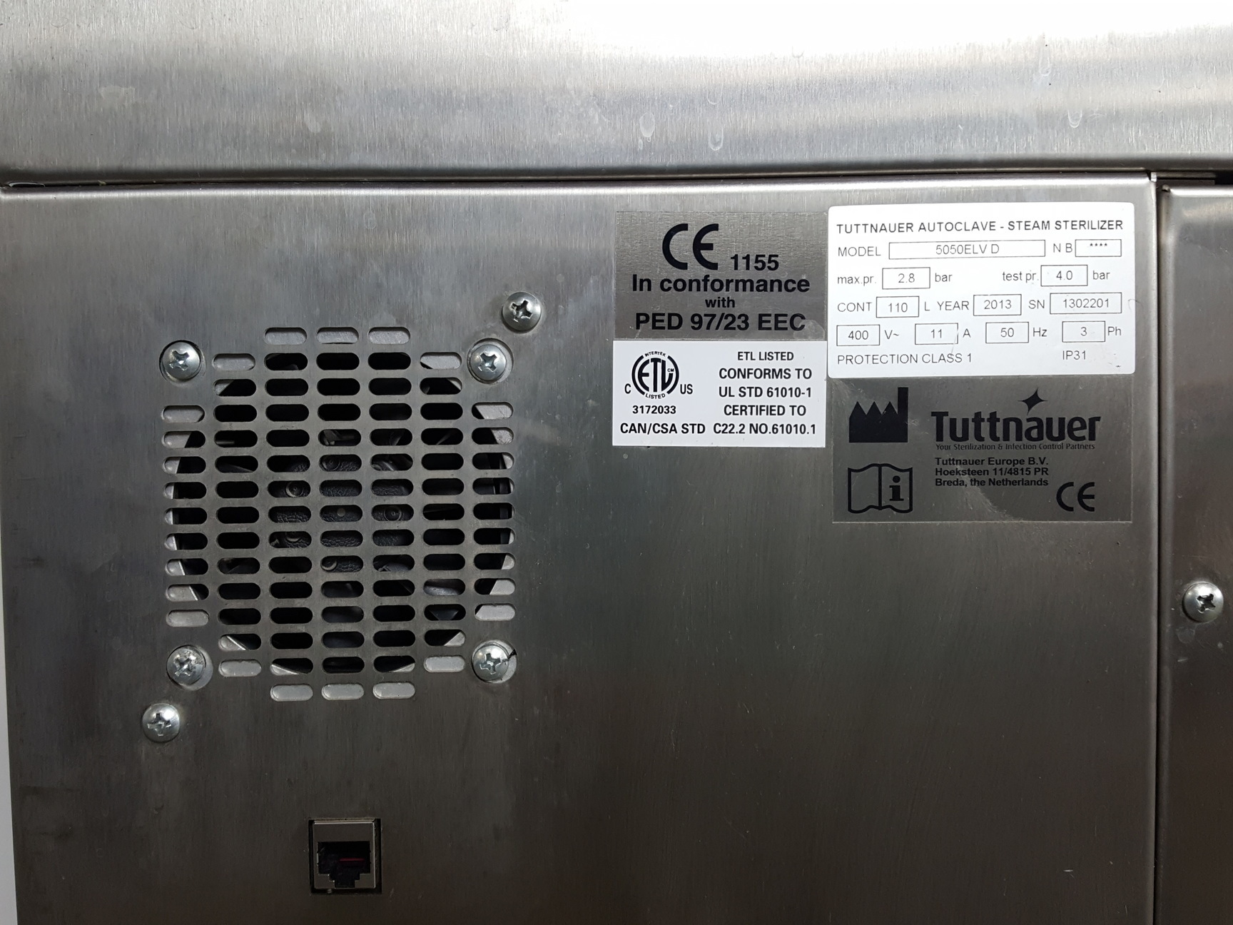 Image of Tuttnauer 5050 ELV-D 110L  Laboratory Autoclave W/ Silent Master Lab Faulty