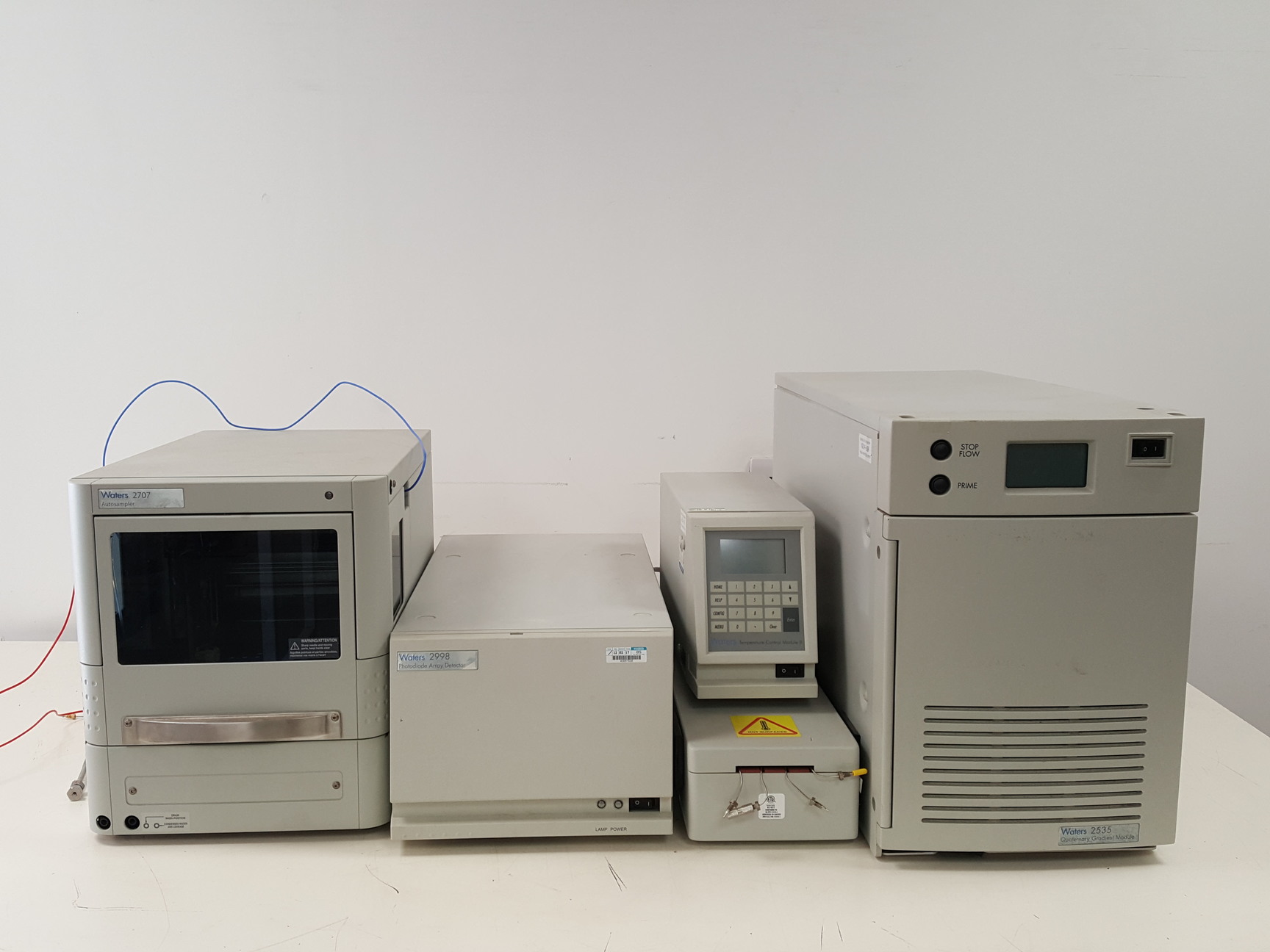 Image of Waters 2707 Autosampler, Temp Module, 2998 Photodiode Array 2535 Pump HPLC Lab