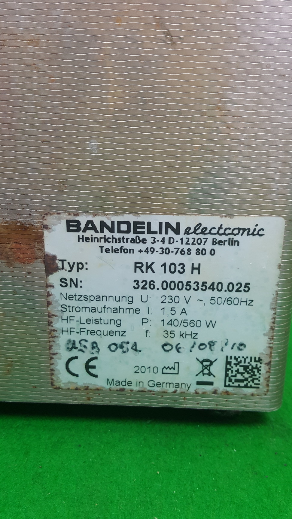 Image of Bandelin RK103H Sonorex Super Ultrasonic Water Bath Spares / Repair