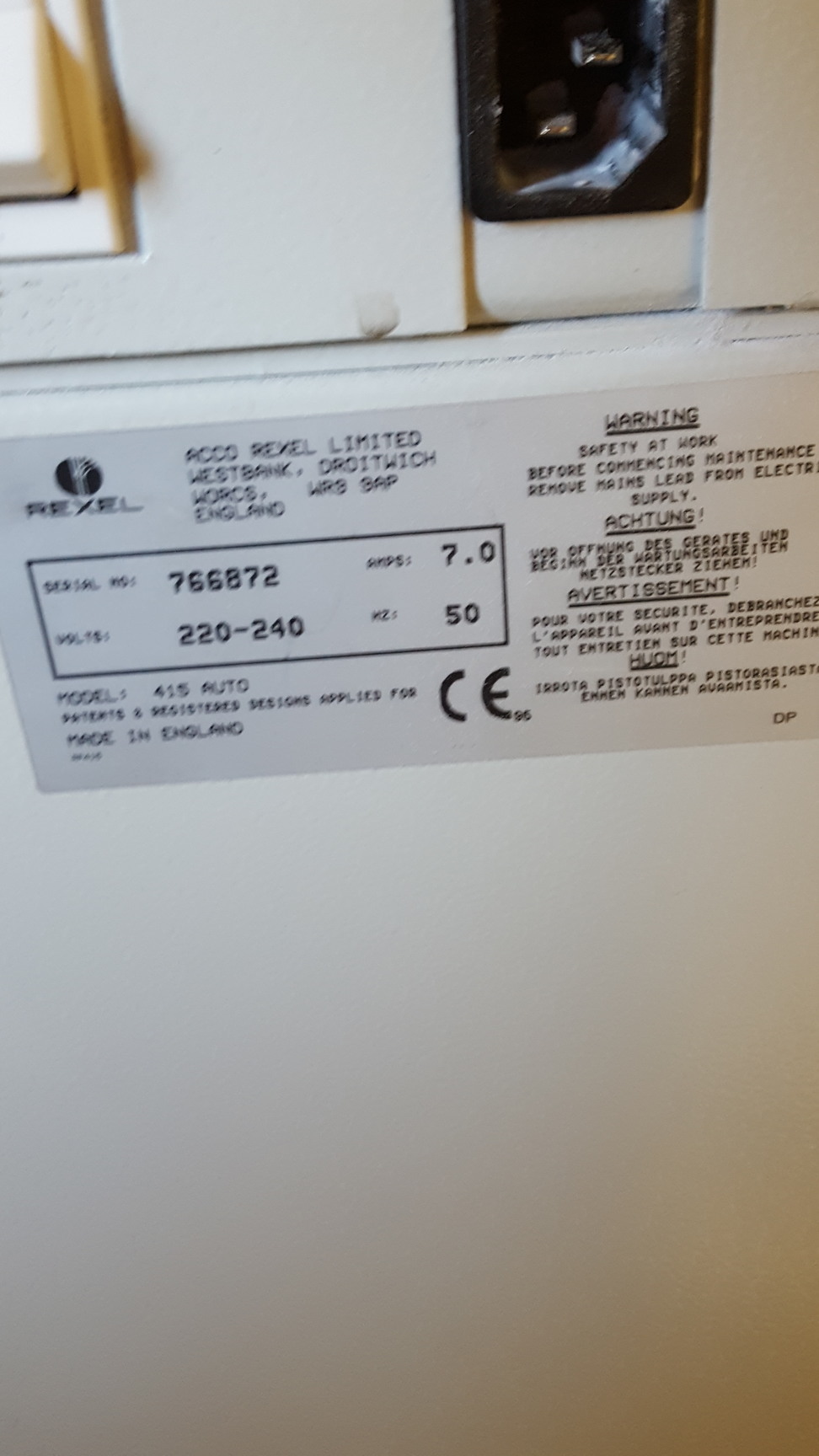 Image of Acco Rexel AutoPlus 415 Paper Shredder Office